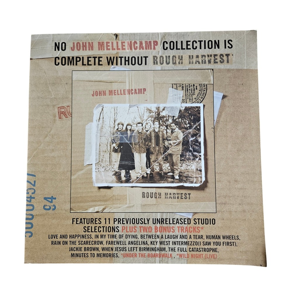 John Mellencamp Rough Harvest 1999 Promo Flat Album Poster 12x12 D/S Mercury